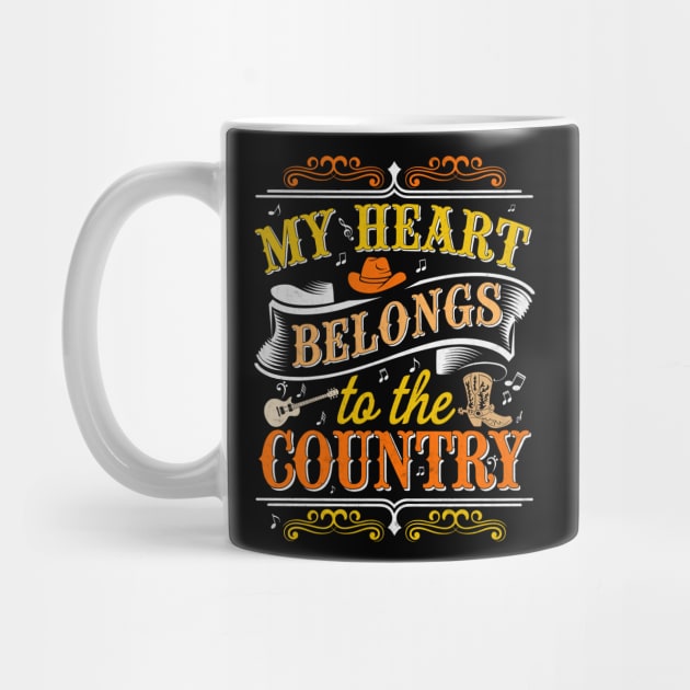 My Heart Belongs to the Country - Western Design by Otaku Vibes